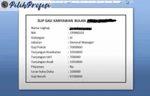 20 Contoh Slip Gaji Excel dan Word Untuk Karyawan 2021 ...